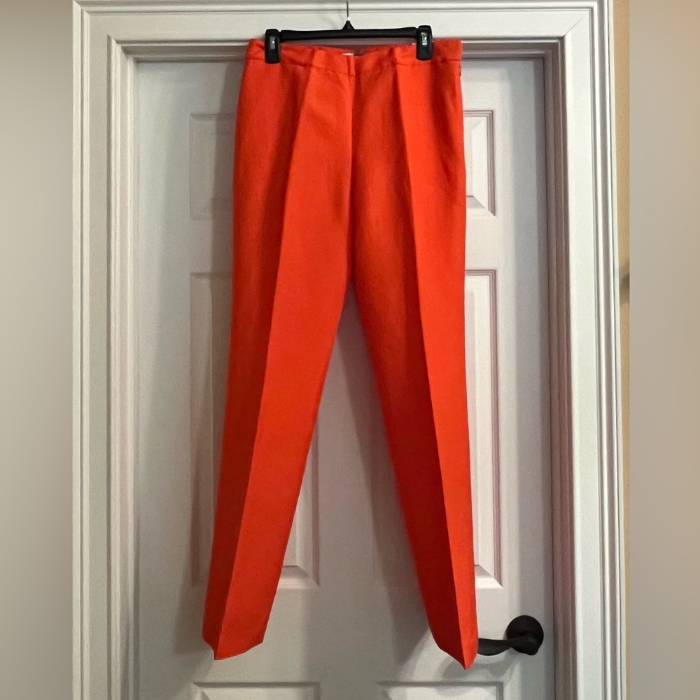 Kasper Orange Straight Leg Pants Sz 4